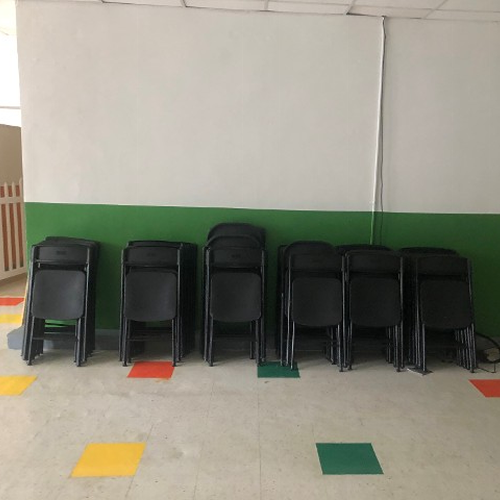 Black Plastic Folding Chairs