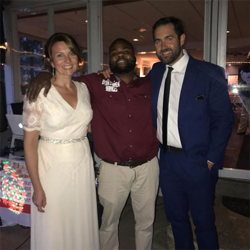 DJ Urban With Wedding Couple