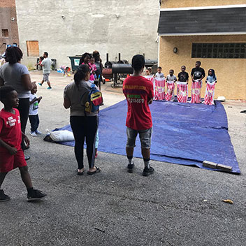 Potato Sack Game With Kids